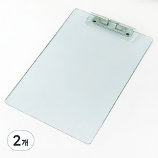 생활의지혜 투명 아크릴 파스텔 클립보드 A4, 민트, 2개