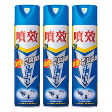 噴效 油性噴霧殺蟲劑, 600ml, 3瓶