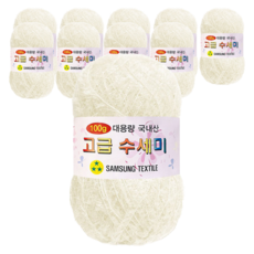 yarna 대용량 고급 수세미 뜨개실 100g, 156백아이보리, 10개