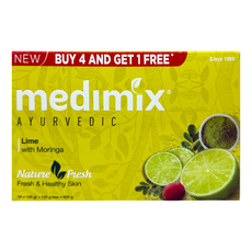 印度 Medimix 美肌皂 青檸&辣木 5入組, 125g, 5個