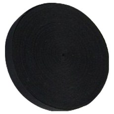 人字紋棉質織帶 45.72m x 10mm, 1個, 黑色