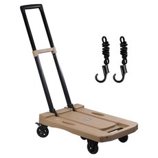 L2rvs 泰坦 煞車型 低噪音 5輪 可折疊手推車 200kg 附固定繩, 狼棕色, 1個