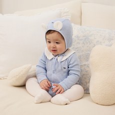 Tartine et Chocolat 新生兒用 BL Mignon 連身衣 + 護耳帽禮盒組 + 購物袋