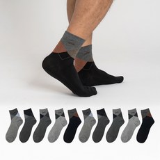 에이원패션 남성용 실속형 패션 캐주얼 미니 중목 양말 10켤레
