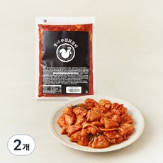 통나무집닭갈비 국내산 닭다리살로 만든 앙념육 (냉장), 1kg, 2개