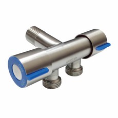 台製 304不鏽鋼一進二出分水器 陶瓷閥芯, 1個