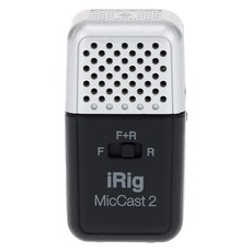 IK MULTIMEDIA iRig Mic Cast 2 行動裝置麥克風 輕巧便攜 適用於iPhone/iPad/Android設備, 單一商品, 黑色