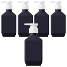 뉴앤룩 폴리 샴푸 바디워시 리필용기 400ml, 다크그레이, 5개