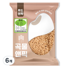 푸드앤픽 곡물앤픽 귀리, 2kg, 6개