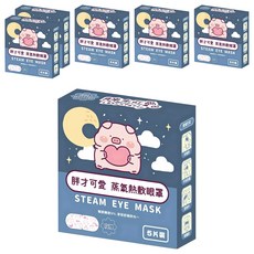 宜客 胖才可愛 蒸氣熱敷眼罩 玫瑰, 6個, 5片