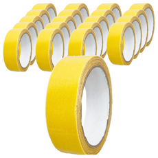 咪咪購物 不殘膠網格 3cm x 10m 雙面膠帶, 黃色, 20個