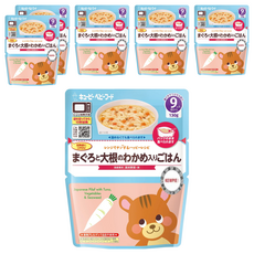 kewpie 海帶芽野菜粥 9M 6包 130g - 寶寶副食品首選, 鮪魚