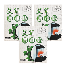 灸之戀 艾草腰部舒緩貼 12片, 3盒, 1組