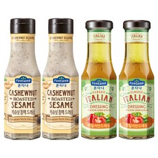 폰타나 이탈리안 드레싱 270g 2p + 캐슈넛 참깨 드레싱 260g 2p, 1세트