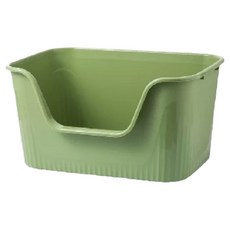 Paipet 巨型開放式貓砂盆 - PP材質 64*44*33cm, 66 x 44 x 33cm, 綠色, 1個
