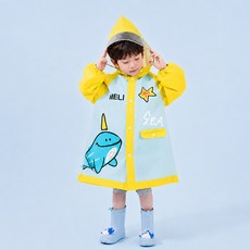 Starbean 兒童立體鯨魚單口袋雨衣