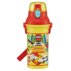 Skater AG彈蓋直飲水壺, 多美車 黃色 + 紅色, 480ml, 1個