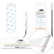 청소대장 테이프 클리너 본품 + 2단 롱핸들 + 90회 리필 2p 랜덤발송, 1세트