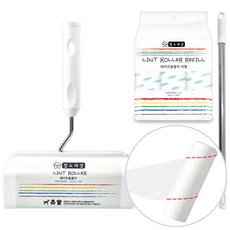 청소대장 테이프 클리너 본품 + 2단 롱핸들 + 90회 리필 3p 랜덤발송, 1세트