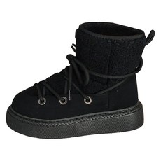 페이퍼먼츠 여성용 샬레르 통굽 크로스 스트랩 부츠 02397