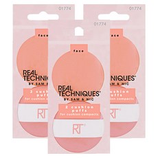 리얼테크닉스 쿠션 퍼프 2p, Lovely pink, 3개