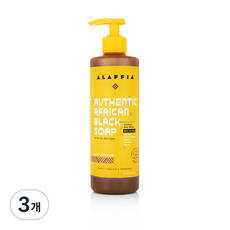 [쿠팡수입] 알라피아 어센틱 아프리칸 블랙솝 올인원 바디워시 와일드 라벤더, 476ml, 3개