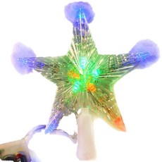 摩達客 LED透明樹頂星電池燈 彩色光 聖誕樹裝飾燈, 1組