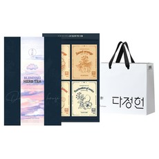 Dajeongheon 有機混合 4 件套禮品 + 購物袋, 路易波士蘋果檸檬+甜橙+路易波士橘+威尼斯魅力, 1組