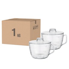 Glasslock 格拉氏洛克 強化玻璃可微波泡麵碗2件組 1.1L, 透明, 1組