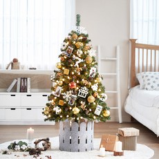 auting 聖誕樹燈飾全套組, 金色夕陽, 1.3m