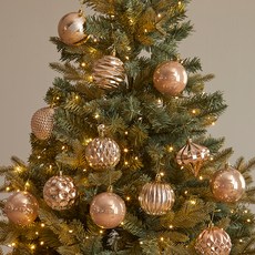 Housesense 聖誕飾品裝飾球 24P 套裝, Pearl Rose Gold(8cm), 1組