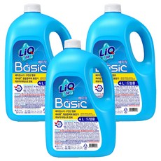 리큐 베이직 드럼용 액상세제 본품, 4L, 3개