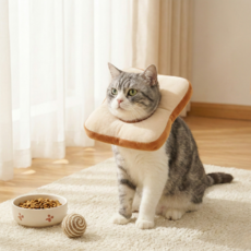 메리뉴 고양이 중성화 수술 핥음방지 식빵 넥카라, 아이보리, 1개