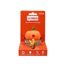 L'chic CA TUMBLER不倒翁漏食玩具 適用於全齡犬貓 可拆式設計 方便清潔, 南瓜, 1個