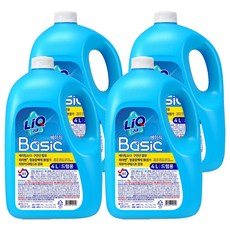 리큐 베이직 드럼용 액상세제 본품, 4L, 4개