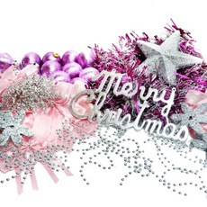 MODACore 摩達客 聖誕裝飾 銀紫色 90cm聖誕樹適用 聖誕樹掛飾, 1組