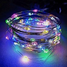 MODACore 摩達客 50燈LED銅線燈串 浪漫星星燈聖誕燈串 USB/電池兩用 優雅質感吊飾設計 環保風格設計, 彩色光, 1件