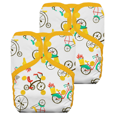 THIRSTIES 成長型 口袋式布尿布 一般款 自行車圖案, Cruising, 2件