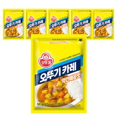 오뚜기 카레 과립형 약간매운맛, 500g, 6개