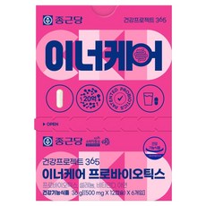 종근당 건강프로젝트365 이너케어 유산균 6g, 6개, 12정