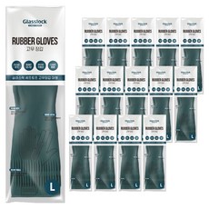 글라스락 셰프토프 고무장갑 양손세트, 딥그린, 대(L), 3세트