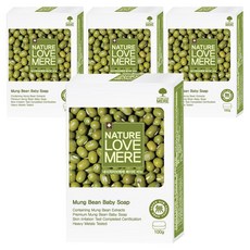 NATURE LOVE MERE 然自母愛 嬰兒綠豆香皂, 100g, 4盒