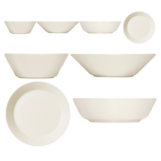 이딸라 떼에마 접시세트 8p, 화이트, 1세트