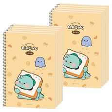 포포팬시 라이노 초등 독서노트, 베이지, 10개