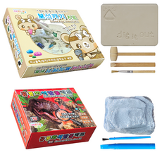 Happy eye恐龍化石挖掘組+寶石化石挖掘組, 1組