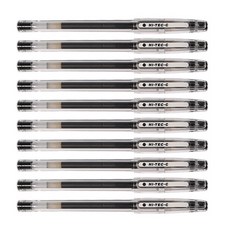 Hi-Tec-C 中性筆 0.25mm, 黑色(B), 10入