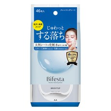 美安 Bifesta 碧菲絲特 毛孔潔淨肌膚潤澤抽取式大尺寸卸妝棉/臉部洗卸濕巾/大容量淨膚化妝棉/眼唇即淨潔顏液濃妝卸除免沖洗棉片, 46片, 1包