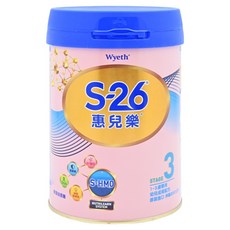 Wyeth 惠氏 S-26惠兒樂 再升級版 幼兒成長配方奶粉 含葉黃素, 850g, 1罐