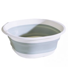 bebehome 北歐風 多功能可折疊水盆 PP+TPR材質, 莫藍迪藍, 1個