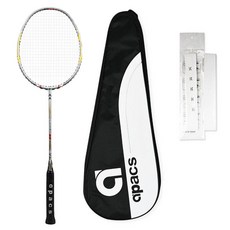 APACS Slayer 88 第一代 選手用羽球拍 金屬銀 + 穿線 + 球拍套 + 握把布組合, 1套, 單一商品